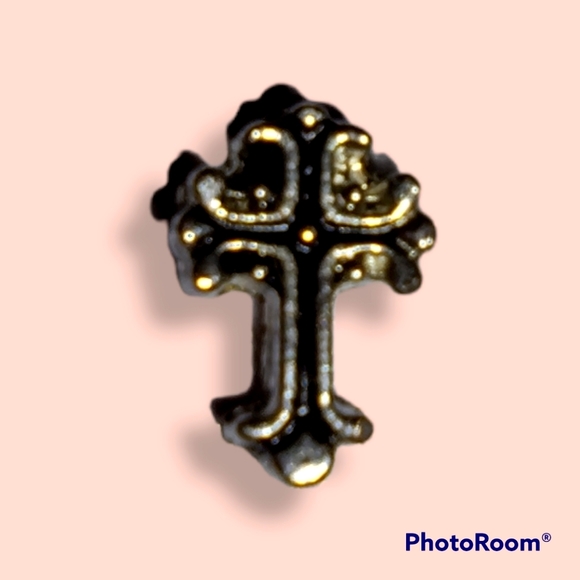 Black Cross Floating Charm - Picture 1 of 1